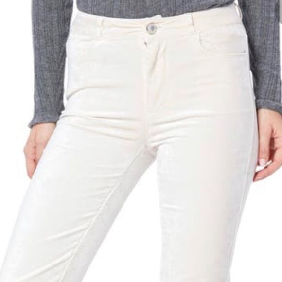 Paige Jeans soft VELVET Flare Bell Bottom Paige Size 30 Wide Leg Mom Jean NWT - Picture 4 of 8